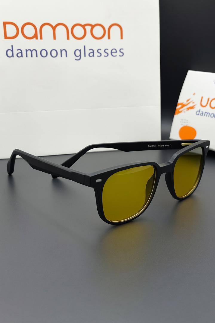 عینک شب زنانه مردانه Hama مدل 7124 با فریم کربنی فوق سبک و لنز زرد