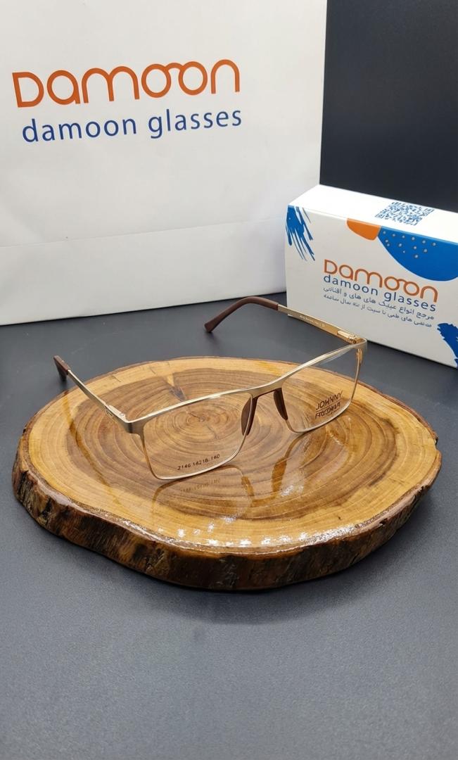 فریم عینک طبی فلزی طلایی زنانه مردانه جانی فریمن مدل 2146