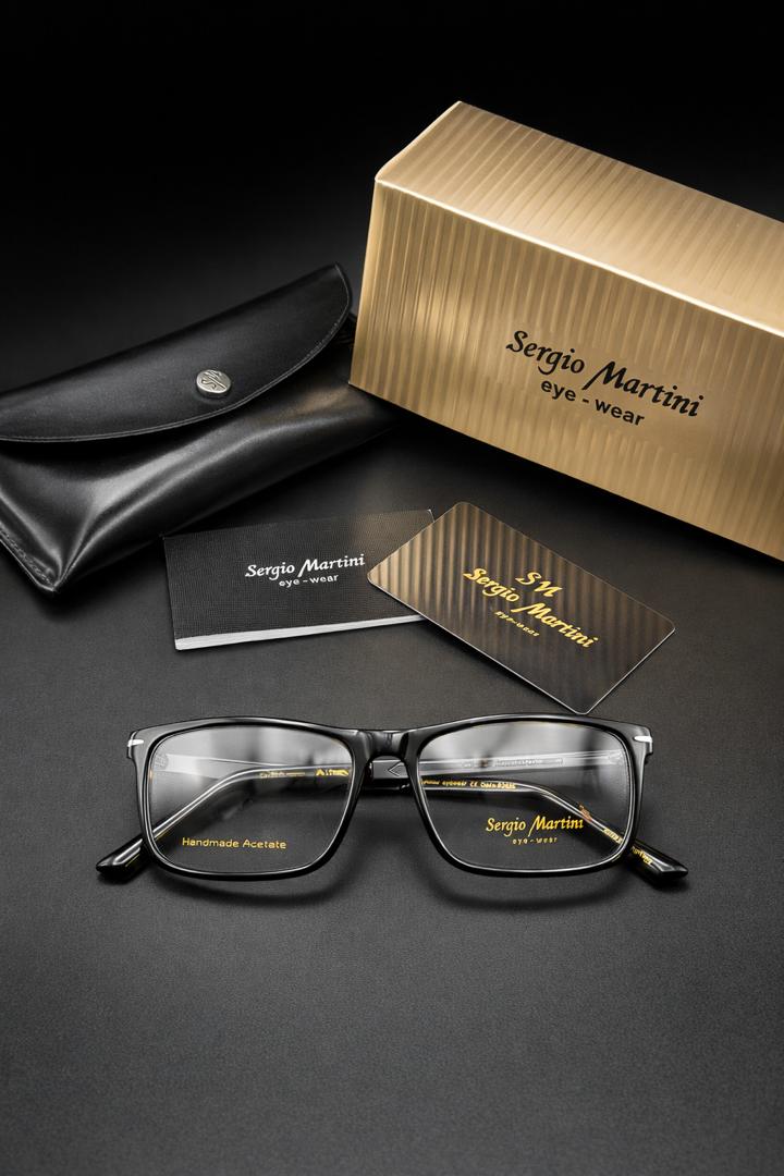 فریم عینک مردانه طبی کائوچوئی سرجیو مارتینی مدل 3521