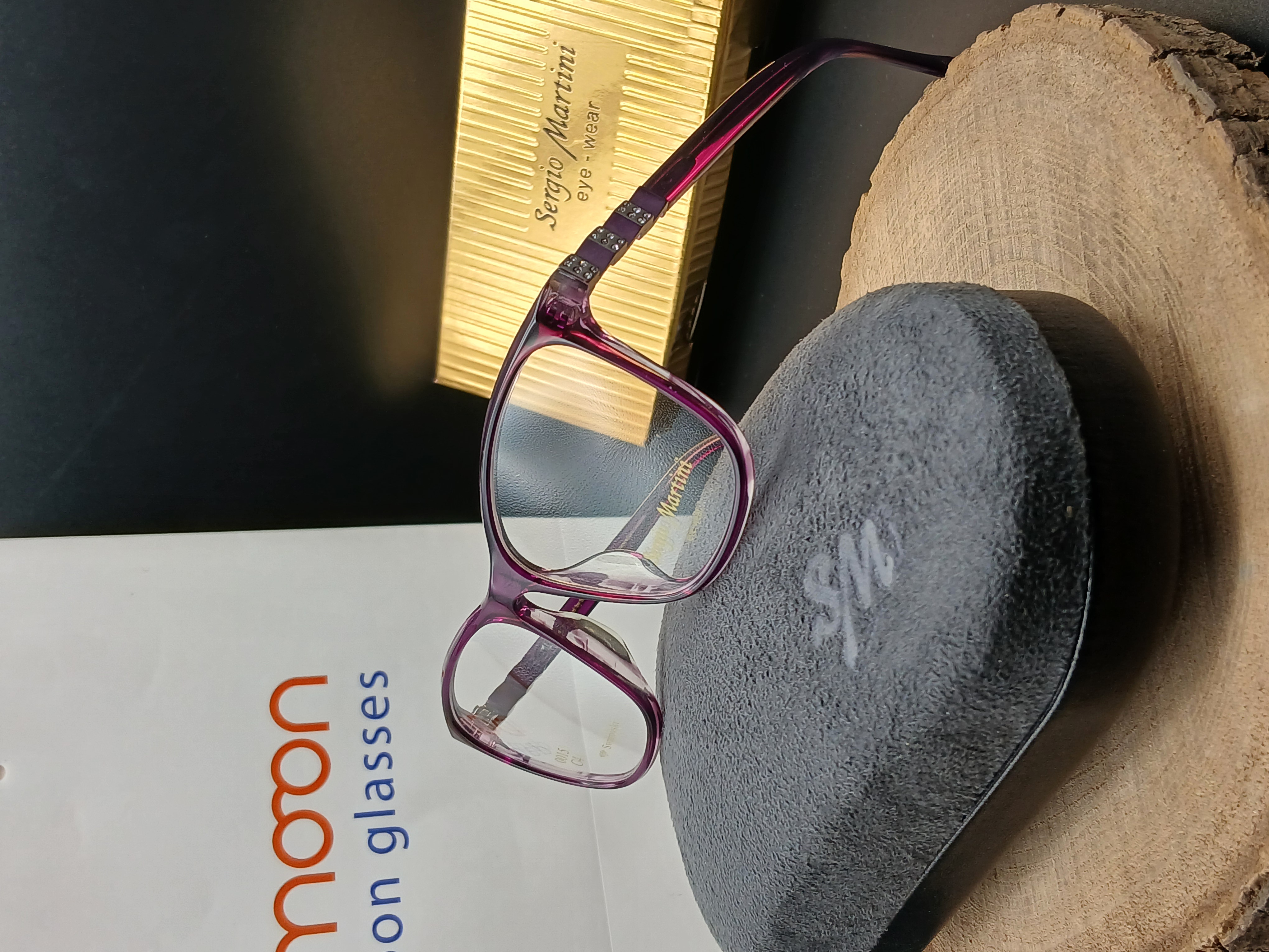 فریم عینک طبی زنانه نگین دار سرجیو مارتینی  مدل 0015