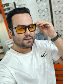 عینک شب کائوچوئی زرد اوگا مورل مدل 8200