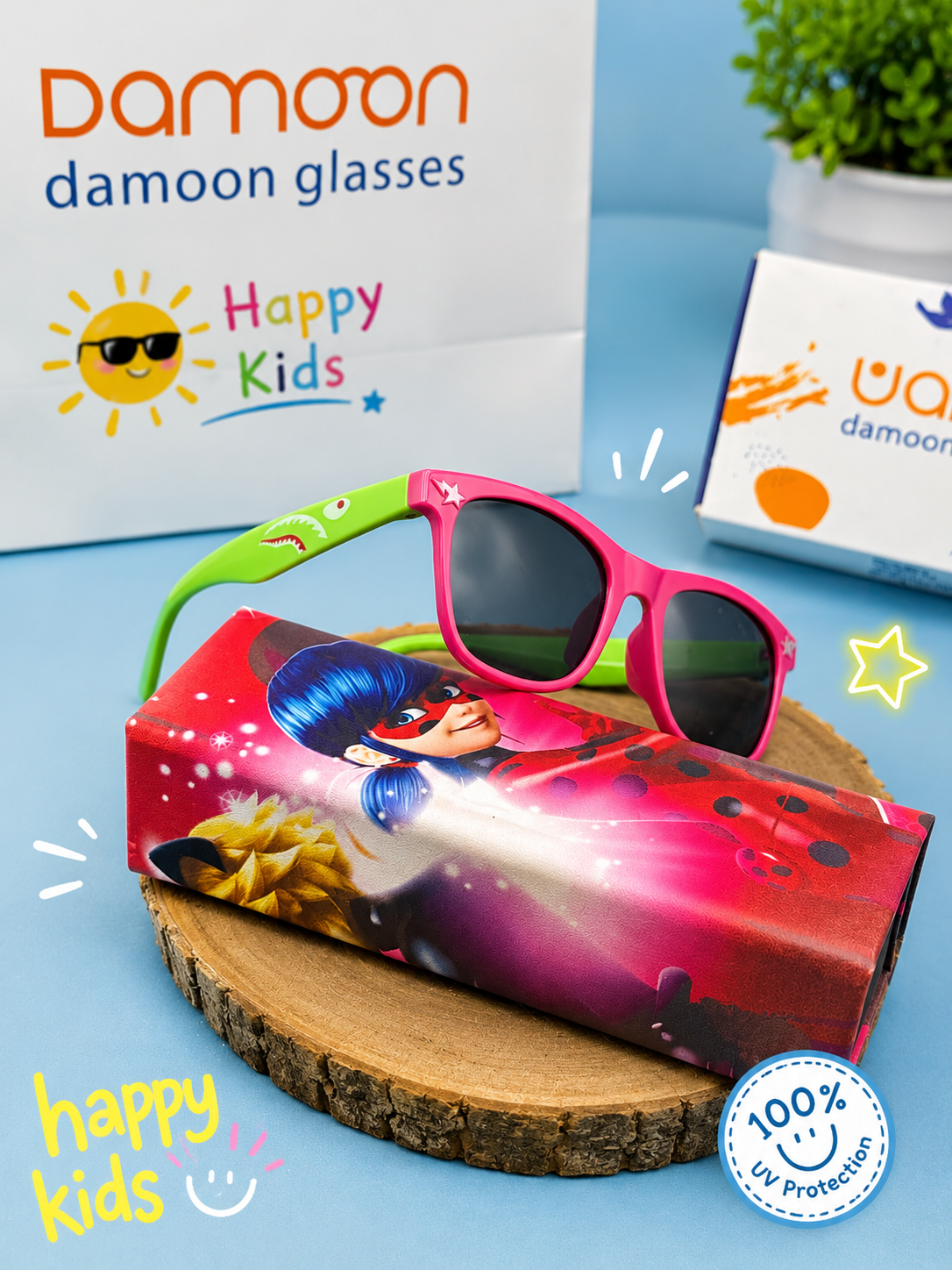 عینک آفتابی بچگانه Happy Kids مدل نشکن و سبک 1640