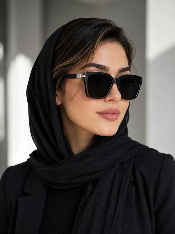 عینک آفتابی زنانه Alese مشکی با عدسی گرادیان UV400مدل 9638