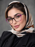 فریم عینک طبی زنانه بنفش کائوچوئی سرجیو مارتینی مدل 2242 با نگین سواروسکی