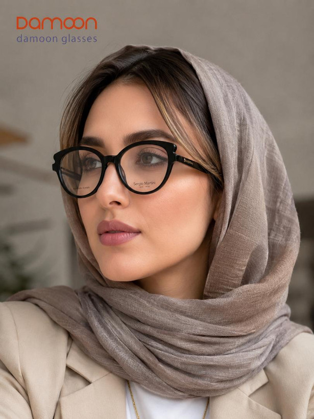 فریم عینک طبی زنانه کائوچویی سرجیو مارتینی مدل 3015 مشکی