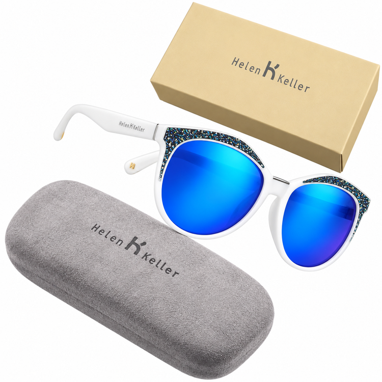 عینک آفتابی سفید زنانه هلن کلر مدل 8506 – Helen Keller Sunglasses HK 8506