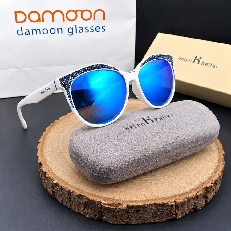 عینک آفتابی سفید زنانه هلن کلر مدل 8506 – Helen Keller Sunglasses HK 8506