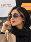 عینک آفتابی زنانه لویی ویتون طلایی زرشکی مدل 2737