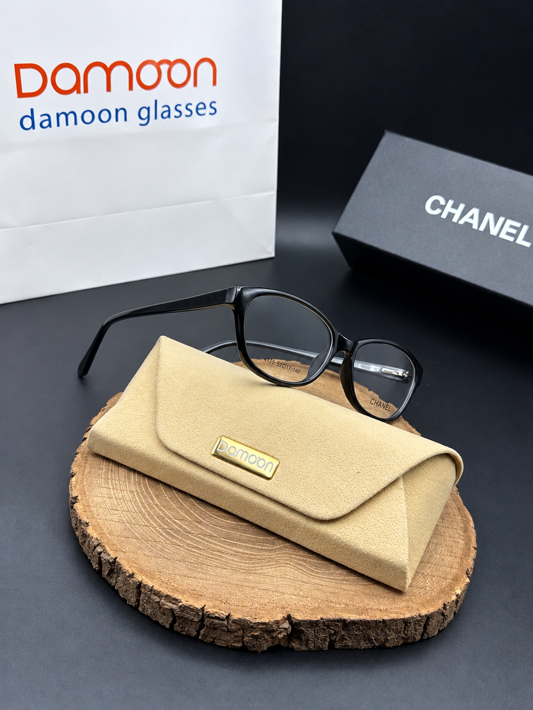 فریم عینک طبی مشکی زنانه کائوچوئی شنل CHANEL مدل 687