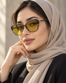عینک شب زنانه گلریا مدل 594 با عدسی زرد